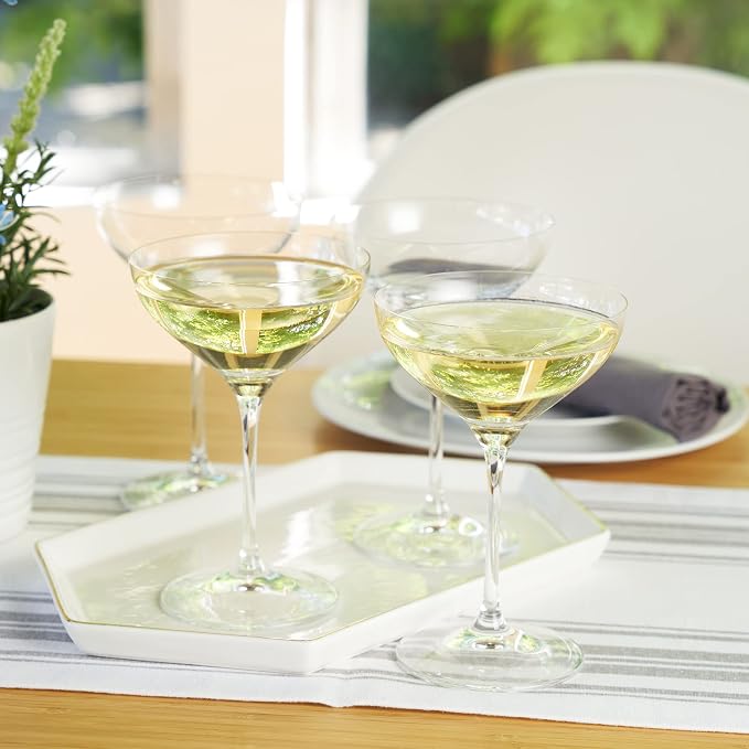 Spiegelau Dessert Glasses Set of 4 - European-Made Crystal, Modern Dessert or Champagne Glassware, Dishwasher Safe, Professional Quality Champagne Saucer Glass Gift Set - 8.8 oz - Image 2