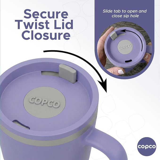 Copco Cone Desk Mug 16 Oz - Light Purple, Set of 2 - Image 4