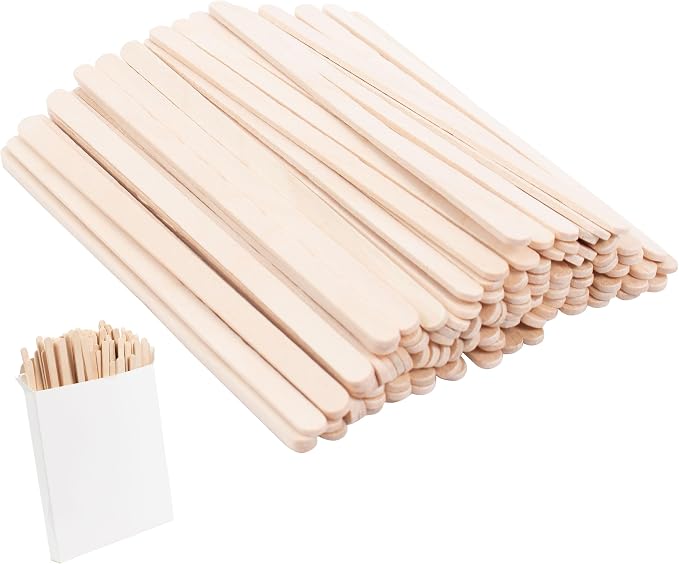 ANTETOK Wooden Coffee Stirrers - Coffee Stir Sticks 5.5 Inch,100pcs Disposable Swizzle Sticks,Swizzle Drink Sticks for Coffee,Tea,Cocktail and Hot Chocolate by ANTETOK
