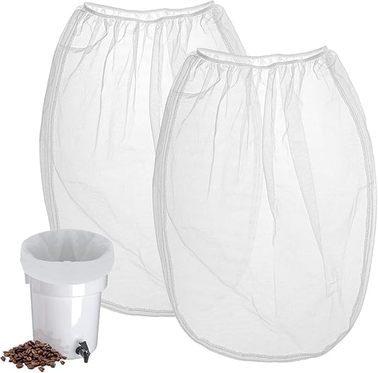 Cold Brew Coffee Filter Bag Compatible With Toddy Cold Brew System Strainer Bag for 5 Gallon Commercial Brewers, Washable & Reusable - 2 Pack