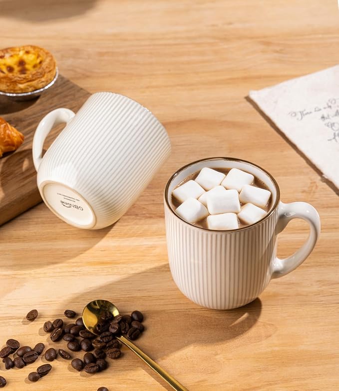 GBhome Ceramic Coffee Mugs Set of 6, 12oz Handmade Ceramic Coffee Mugs Set with Gradient color for Latte/Tea/Beer/Hot Cocoa, Dishwasher & Microwave Safe - Image 2