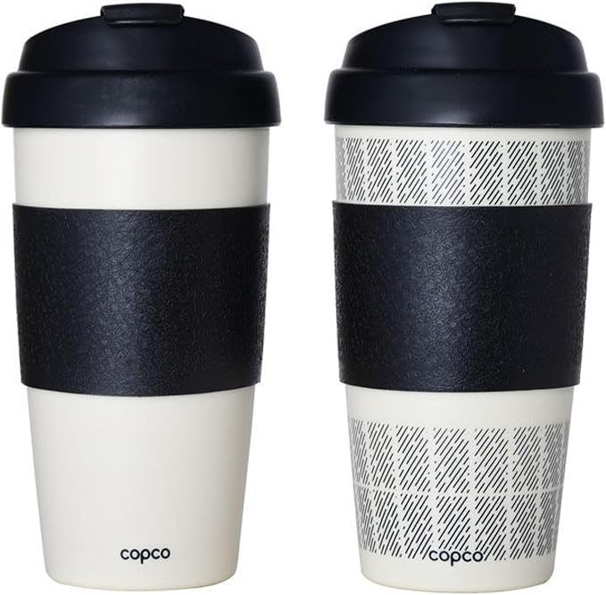 Copco 5237160 Reusable, Insulated Double Wall Travel Mugs 16-ounce White/Black , 2 Count ( Pack of 1) - Image 5
