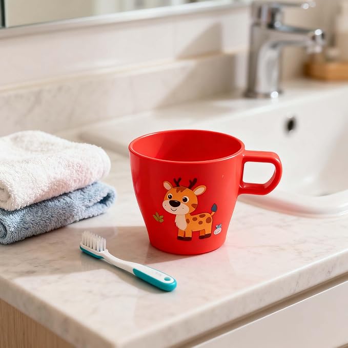 10 oz Coffee Cups Eco-Friendly, Shatter-Resistant Mug with Hanging Ears | Thickened Porcelain-Like Material | Suitable for Both Commercial and Home use(6-pack)(Red) - Image 5