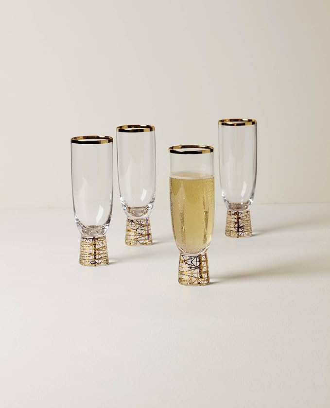 Lenox 897411 Tuscany Classics Gold Frost Flutes, Set of 4 - Image 3