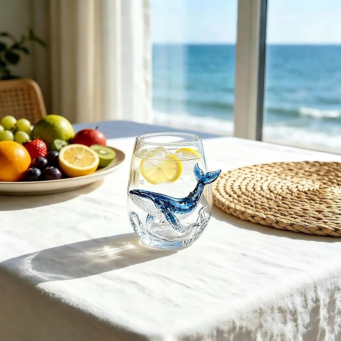 Artisan Blue Octopus Glassware Handmade 3D Ocean Decor Gift - Image 2