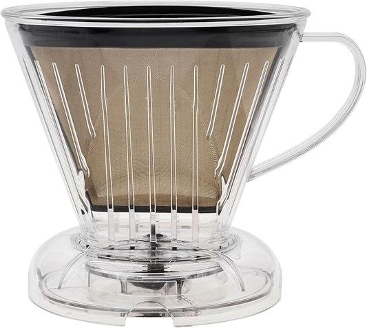 Reusable Coffee Filter, Cone Pour Over Coffee Filter, V60 Conical Hand Brewed Coffee Filter Set, Coffee Permanent Filter Cup, Paperless Coffee Dripper for Cuisinart Coffee Maker Filter and Brewer