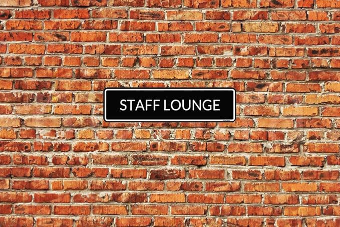 Metal Sign Staff Lounge Sign Wall Decor Plaque Pub Bar Man Cave 4X16inches - Image 4