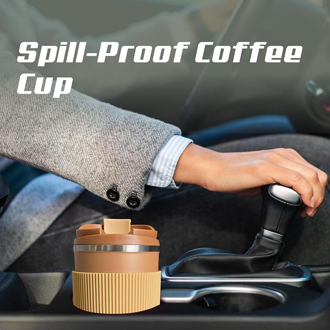 Insulated Travel Coffee Mug, Stainless Steel Coffee Cup with Leakproof Lid | Double-wall insulation keeps drinks hot or cold for hours, with a spillproof lid and portable stainless steel design - Image 6