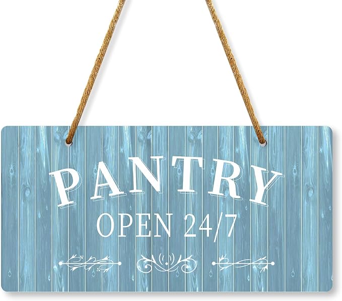 Pantry Room Decor Pantry Sign Wall Decor for Kitchen Pantry Hanging Sign Farmhouse Kitchen Wall Sign for Home Restaurant Coffee Shop Wall Art Sign Vintage Pantry Decoration 10x5 Inch by Mwphuy