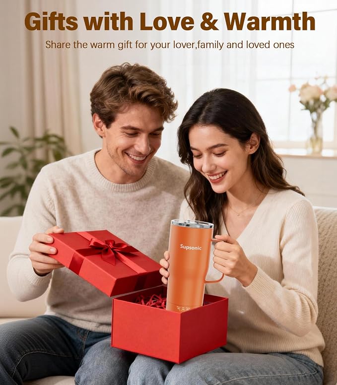Supsonic Heated Coffee Mug Rechargeable, 20oz Long-Lasting Battery (S3) | Dry-burn protection, 2Hr auto-off, 3-Temp settings, Constant temperature, Inner stainless steel, Warm gift for men women - Image 5