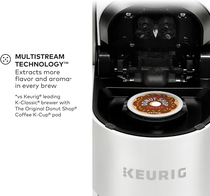 Keurig K-Supreme Single Serve K-Cup Pod Coffee Maker, MultiStream Technology, 4 Brew Sizes, 66oz Dual-Position Removable Reservoir, White | MultiStream Technology, 4 Brew Sizes, Dual-Position Removable Reservoir - Image 4