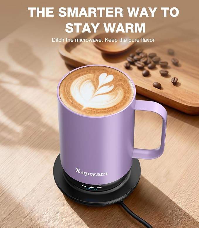 Kepwam Self-Heating Coffee Mug T1, 16oz Rechargeable Heated Coffee Mug, Smart Coffee Warmer Mug with App-Controlled,Advanced Temperature-Controlled Heating Coffee Gifts for Women Men Coffee Lover - Image 7