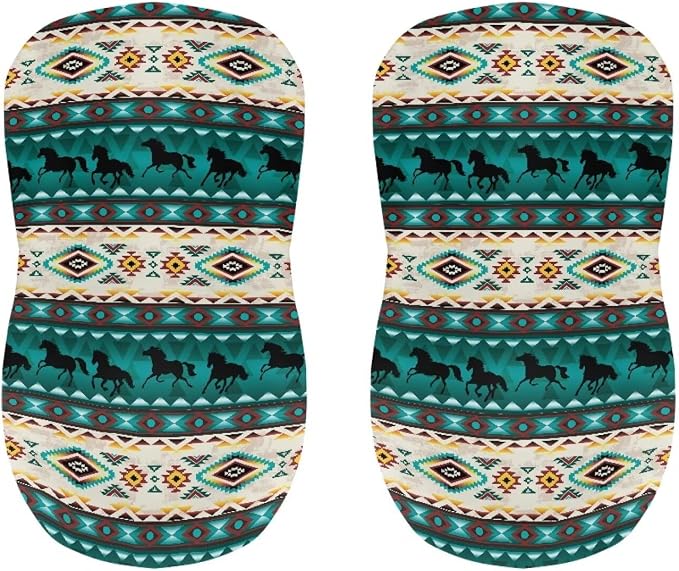 Aztec Horse Bar Stool Seat Covers, Set of 2 Barstool Slipcovers Counter Stool Chair Covers Dustproof Seat Protector Bar Seat Cover - Image 4