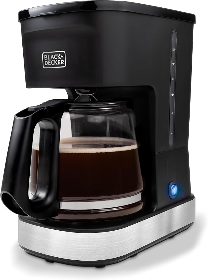 BLACK+DECKER CAFÉCRAFT 12-Cup Coffee Maker, One-Switch Drip Coffeemaker with Vortex Showerhead Technology, Sneak-A-Cup, Keep Warm Function, Stainless Steel - Image 2