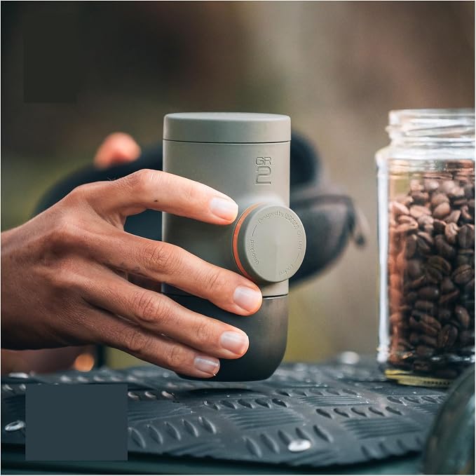 Espresso Machine for Outdoor Compatible Ground Coffee, Portable Coffee Maker,(Gray Olive) - Image 3