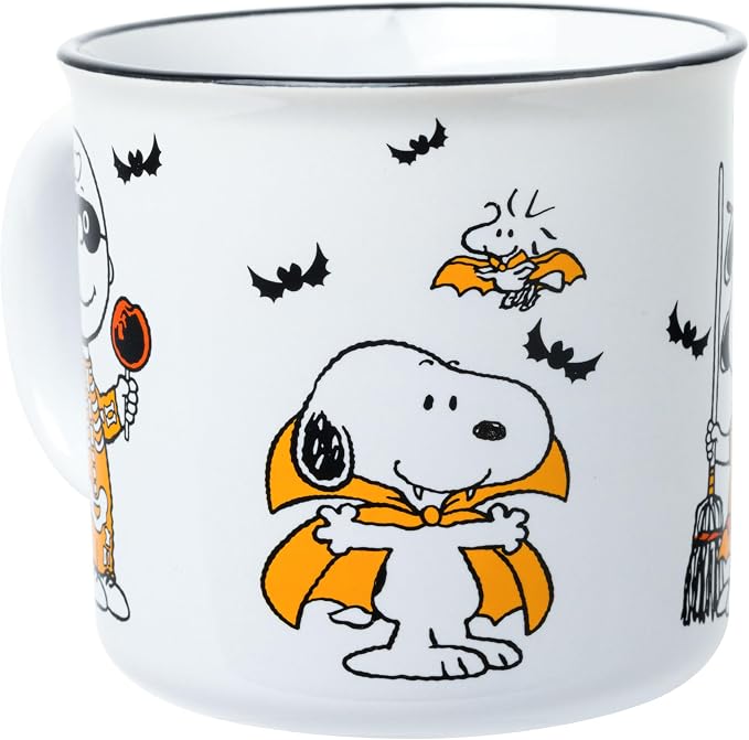 Silver Buffalo Peanuts Halloween Squad Costumes, Ceramic Camper Mug, 20oz | Charlie Brown, Snoopy, Woodstock, Lucy and Linus, 0.59 Liters - Image 3