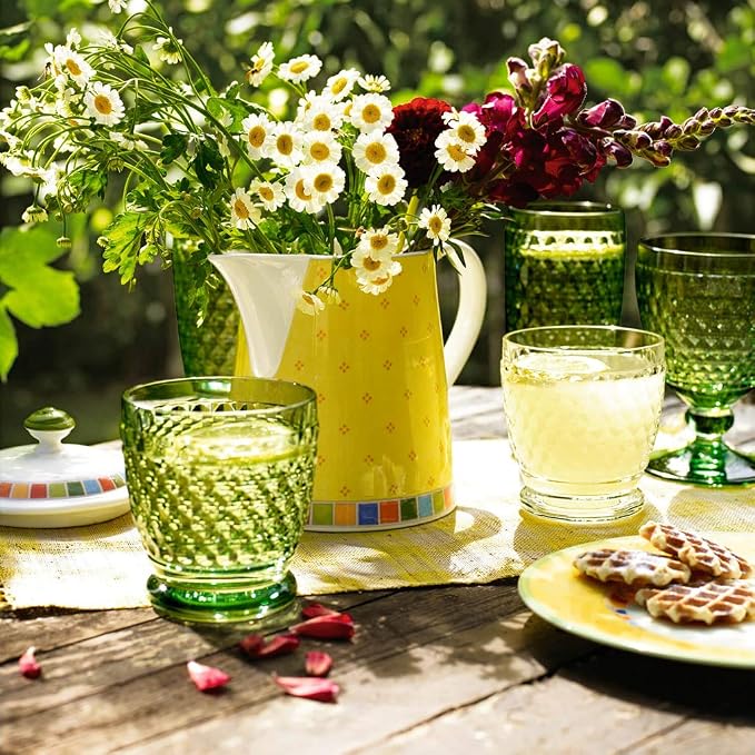 Villeroy & Boch Boston Water Cocktail Tumbler, Green | Crystal glass tumbler in vivid green, dishwasher safe, doubles as a water or cocktail glass - Image 2