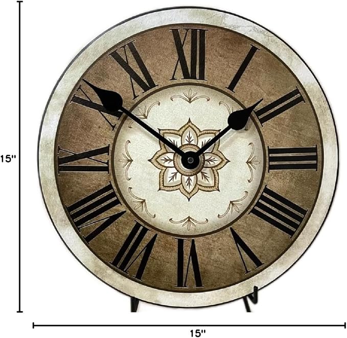 The Big Clock Store Charlotte Wall Clock | Handcrafted in USA | Silent Non-Ticking Mechanism | Beautiful Color | Rustic Decor for Living Room | Battery Operated (15-Inch) - Image 7