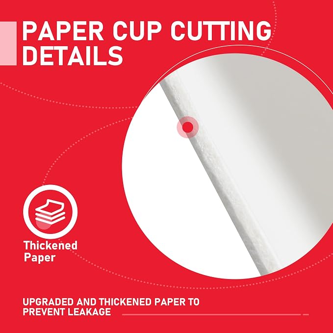 12 oz 100 Pack Coffee Cups with Lids and Sleeves, Hot Paper Coffee Cups with Lids, Disposable To Go Cups with Lid for Coffee, Tea, Hot Chocolate, Ideal for Cafes, Offices and Travel - Image 8