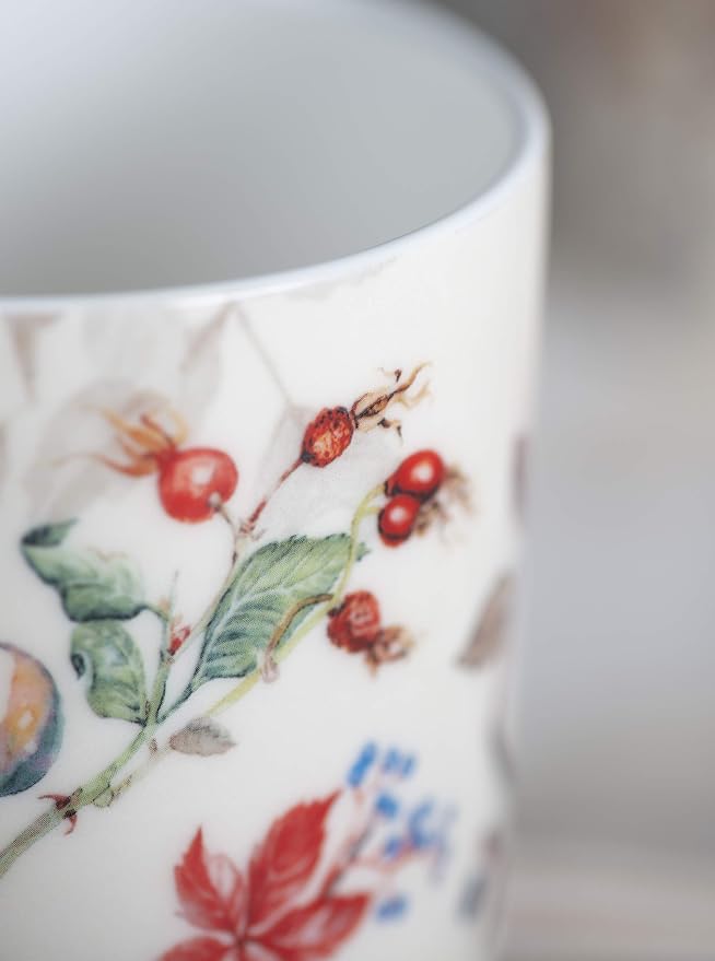 Maison d' Hermine Coffee Mug with Handles Tea Cups (12 Ounce, Pack of 2) | Fine Bone China Coffee Mugs for Hot Beverages Cappuccino Latte Home Restaurant Hotel Spring Summer -Equinoxe - Beige - Image 8