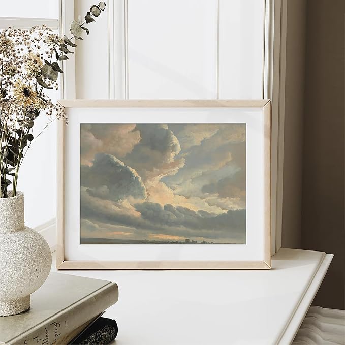 XOCUUI Unframed Canvas Wall Art Vintage Decor, Home Decor Classical Oil Painting Cloud Study Canvas Prints Wall Decorations Bathroom Decor Wall Art, 8"x10" - Image 2