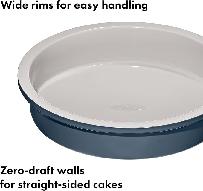 OXO Good Grips Non-Stick Pro Ceramic Coated Metal Bakeware 9” Round Cake Pan – Storm Blue - Image 5