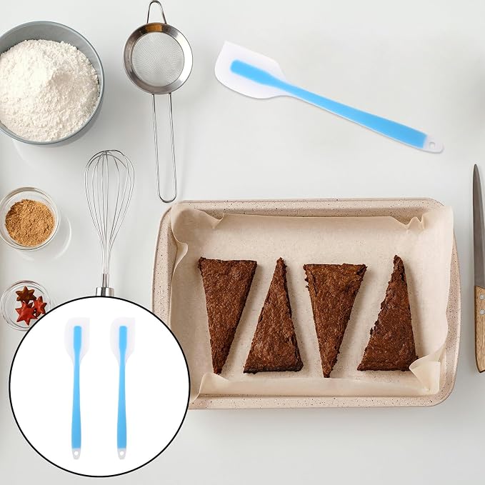 PRETYZOOM 20pcs Silicone Baking Spatula Heat Resistant Flexible Non-stick Scraper for Baking and Cake Preparation, Seamless Silicone Mixing Tool Prevents Residue for Home Cooks and Pastry - Image 6