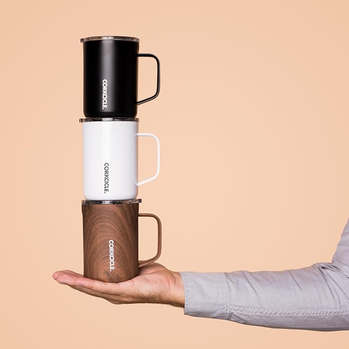 Corkcicle Classic Coffee Mug - Triple Insulated Stainless Steel for Travel - Shatter-Proof Lid - Easy Grip - Keeps Drink Hot Over 3 Hours - Holiday Mug Gift - Great for Gifting Warmth - 16 oz - Black - Image 8