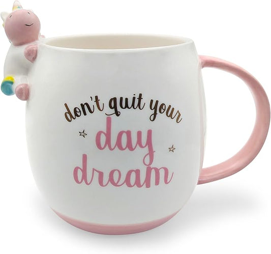 Decodyne Funny Unicorn Coffee Mug 14 Ounce, Gag Gifts for Adults, White Elephant Gifts, Cute Stuff For Women and Teen Girls, Coworker Office Gift, Cool Stuff by Decodyne