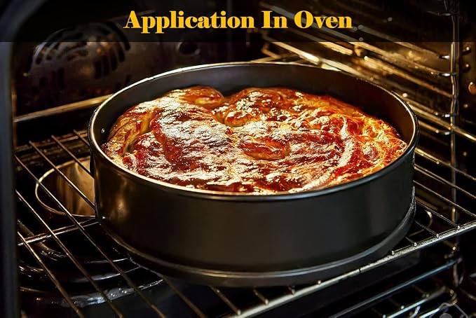 9 Inch Springform Pan 50Pcs Parchment Paper Cheesecake Nonstick Baking Mold | Round Tin Leakproof Removable Bottom Bakeware for Cake Pie Pizza and Quiches Carbon Steel and Non-stick Coating - Image 8