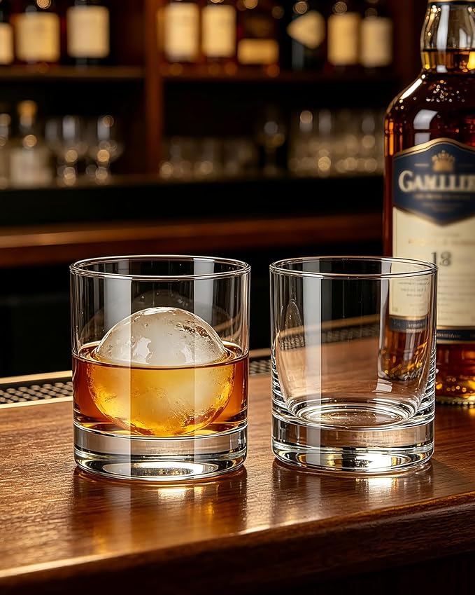 LUXU Whiskey Glasses,11 OZ Short Glass Tumbler,Lowball Glasses Set of 6 | Heavy Base Old Fashioned Rocks Glass for Scotch or Bourbon,Dishwasher Safe Glassware - Image 5
