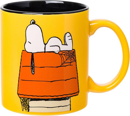 Silver Buffalo Peanuts Halloween Snoopy Trick or Treat, Ceramic Mug, 20oz | Spider Webs, 0.59 Liters by SilverBuffalo