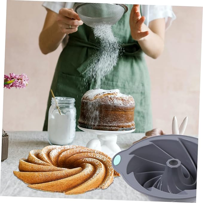 BESTOYARD Diy Cake Mold Spiral Cake Mold Silicone Baking Chiffon Safe Healthy Material - Image 4