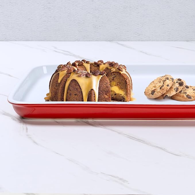 Emeril Lagasse 15.75 IN Large Baking Sheet – Stoneware Cookie Sheet & Baking Tray, Oven Safe Baking Trays for Oven - Image 2