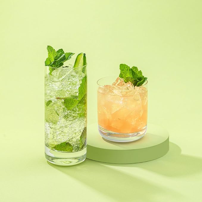 JoyJolt Faye 13oz Highball Glasses, 6pc Tall Glass Sets. Lead-Free Crystal Drinking Glasses. Water Glasses, Mojito Glass Cups, Tom Collins Bar Glassware, and Mixed Drink Cocktail Glass Set - Image 6