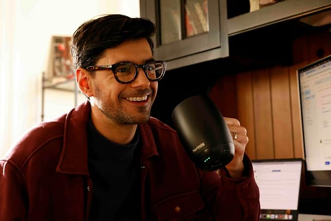 Nextmug Plus - Temperature-Controlled, Self-Heating Coffee Mug | (Slate Blue - 18 oz.) – No App, Long-Lasting Battery for Work & Study, Great Gift for Coffee Lovers - Image 7