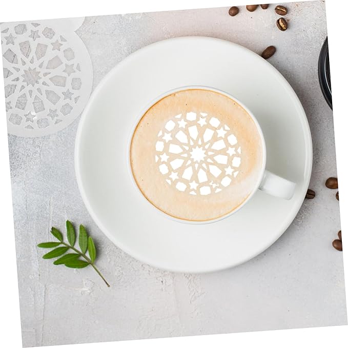 16Pcs Muslim Festival Cake Stencil Molds Baking Templates for Latte Art and Cake Decorating Lightweight Compact Design Smooth Surface Easy to Use and Clean