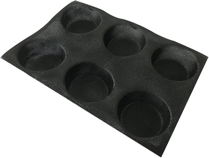 Bluedrop Silicone Bun Bread Form Round Shape Bread Tray Perforated Bakery Molds