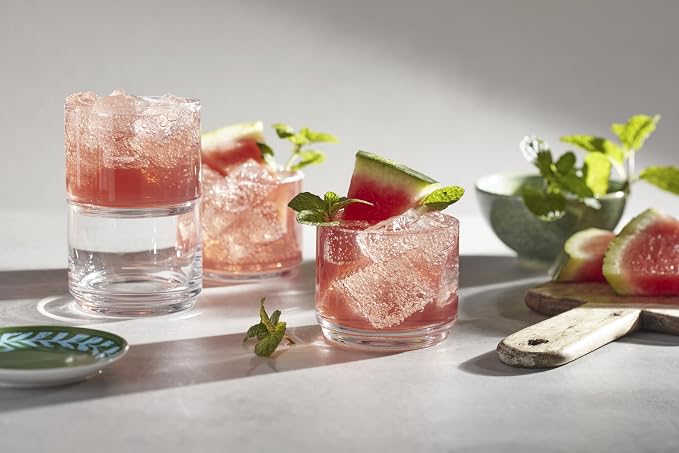 Lenox Tuscany Classics Stackable Highball Glasses, Set of 6 | dishwasher safe | 2.5 inch height | stackable design | 9oz, gift for women, drinking glasses cups, glassware - Image 7