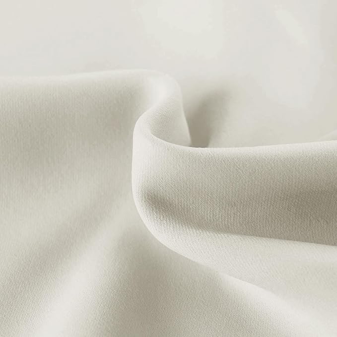 Hiasan Valance Curtains for Kitchen Blackout Thermal Insulated Solid Window Curtain Valance, Ivory, 60 x 18 Inches, 1 Panel - Image 4