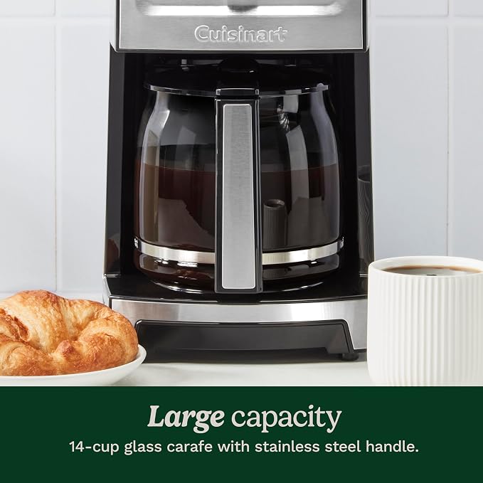 Cuisinart Coffee Maker, 14-Cup PerfecTemp Programmable Coffee Machine Glass Carafe with 1-4 Cup Setting, Brew Strength Control, Brew Pause, and Over Ice Function, Stainless Steel, DCC-3500SS - Image 7