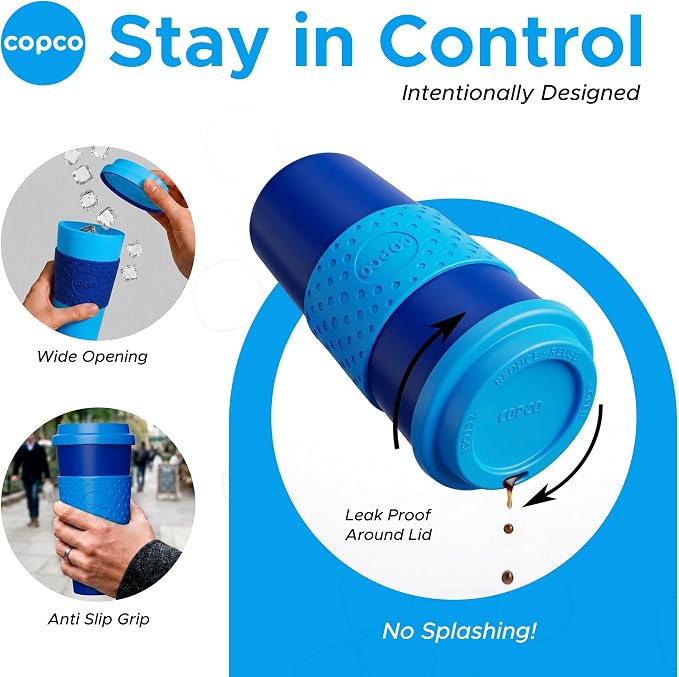 Copco Acadia Travel Mug, 16 Oz - Navy & Blue, Set of 2 - Image 5