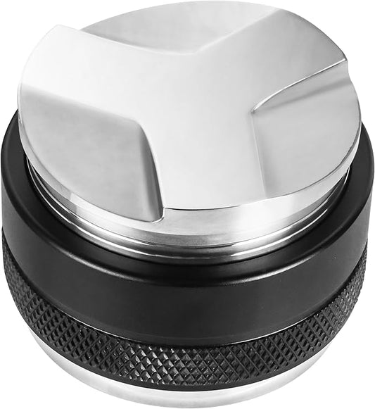 BlueStars 53.3mm Coffee Gravity Distributor & Tamper - Dual Head Coffee Leveler Compatible with 54mm Breville Portafilter - 304 Stainless steel Adjustable Depth Espresso Distributor Tool