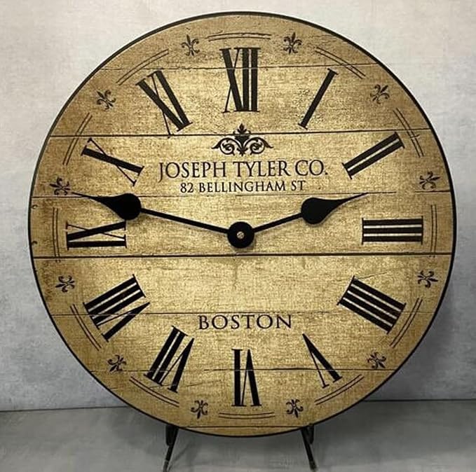 The Big Clock Store Barnwood Tan Wall Clock | Handcrafted in USA | Silent Non-Ticking Mechanism | Beautiful Color | Rustic Decor for Living Room | Battery Operated (12-Inch) - Image 3