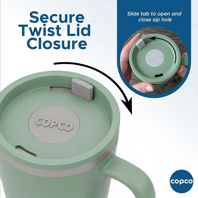 Copco Cone Cone Desk Mug 16 Oz - Blue & Green, Set of 2 - Image 4