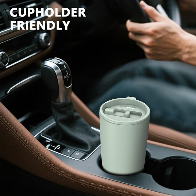 TILUCK 20 oz Insulated Coffee Tumbler with BPA-Free Lid | Travel Coffee Mug, Dishwasher Safe, Cup Holder Friendly, Double-Wall Vacuum Insulation for Hot & Cold Drinks,Matte MintGreen - Image 4