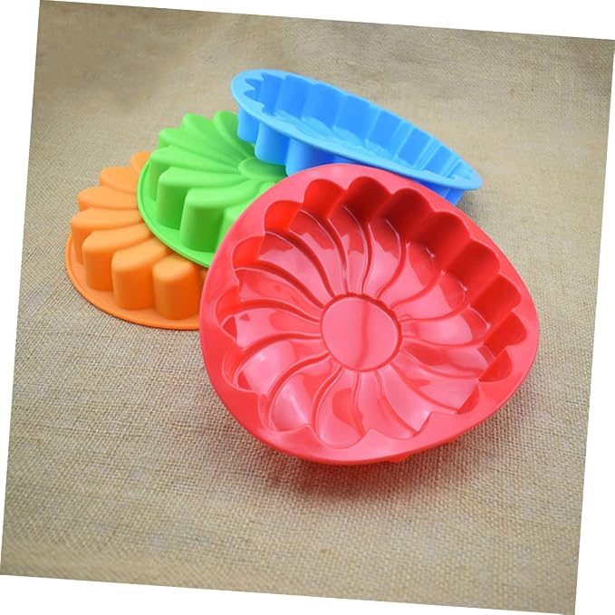 LABRIMP 2pcs Round Silicone Cake Mold Pan Non-stick Bakeware for Quiche Tart and Flexible Silicone Mixed Colors for Home Professional Baking - Image 5