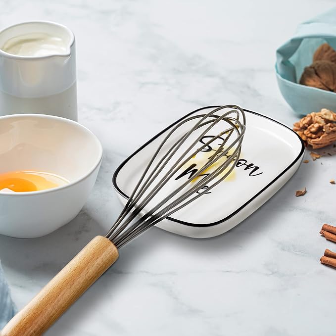 Ceramic Spoon Rest for Stove Top, Large Spoon Holder for Kitchen Counter, Coffee Spoon Rest, Heat-Resistant Cooking Utensil Rest, Modern Kitchen Decor, Set of 2 - Image 6