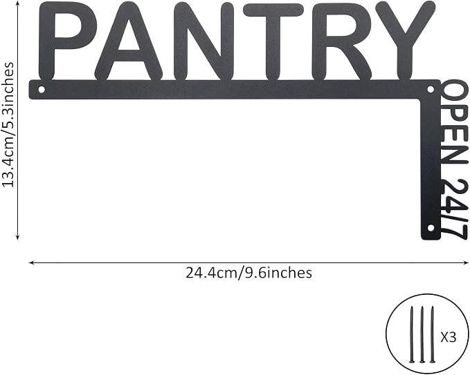 Elegant Pantry Signs for Door Corner Decor - Versatile 9.6" x 5.3" Waterproof and Durable Decorative Plaques for Pantry Decor and Door Topper（right） - Image 2