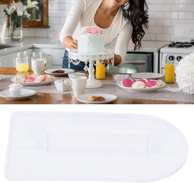2PCS Fondant Smoother, Fondant Smoothing Tool Icing Scraper Paddle Tool with Handle for Cake Decoration Sculpting and Modeling